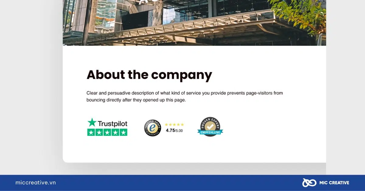 Yếu tố tin cậy của Landing Page