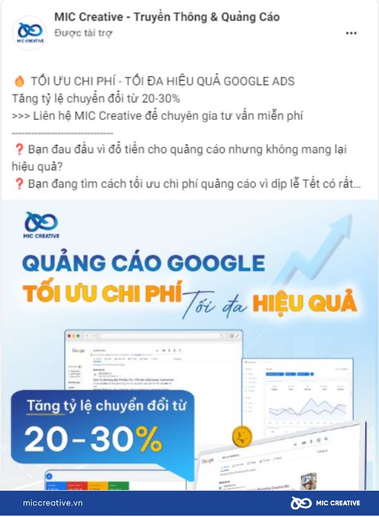 Quảng cáo cân đối giữa nội dung và hình ảnh