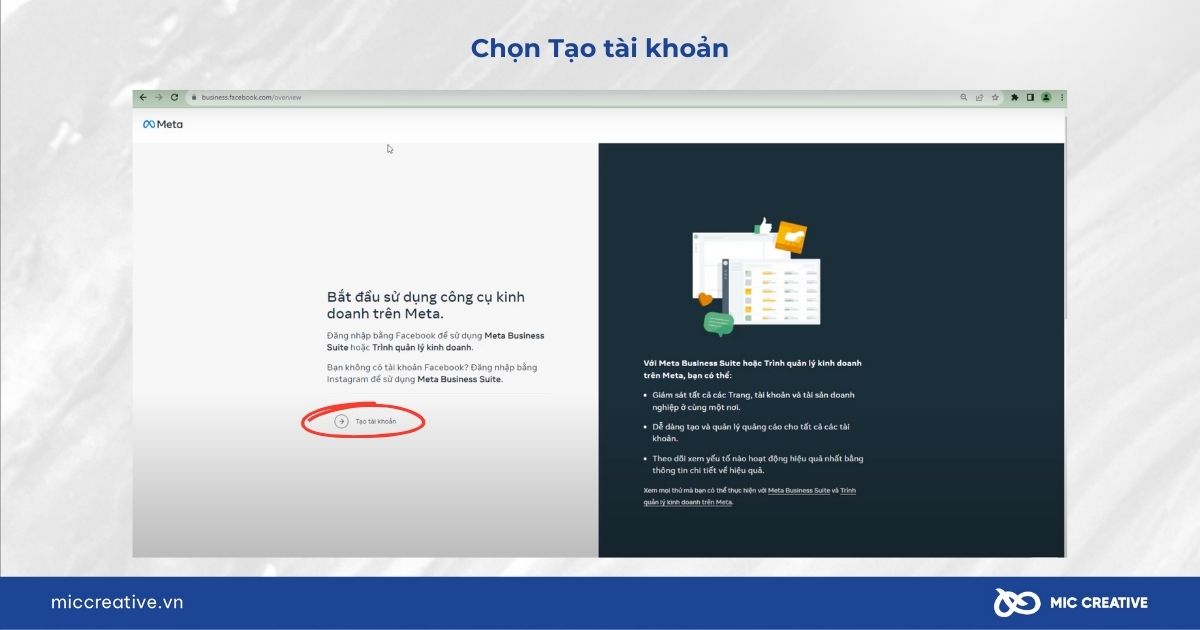 Cách tạo tài khoản quản lý doanh nghiệp trên Facebook