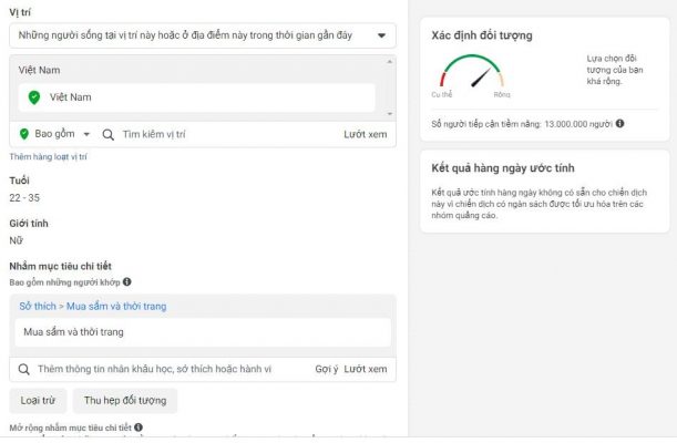 xác định đối tượng mục tiêu giúp tối ưu hiệu quả quảng cáo trên facebook 
