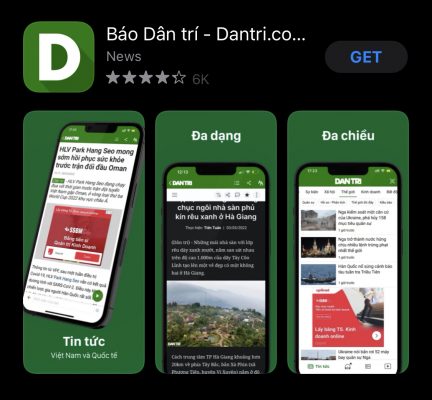 Ứng dụng đọc báo Dân Trí