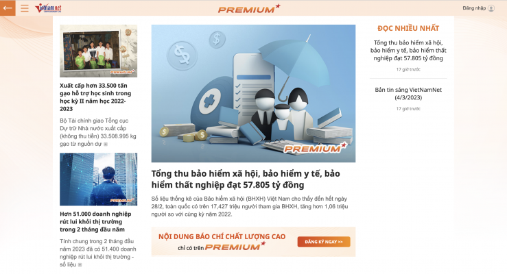 Phiên bản Premium của VNExpress