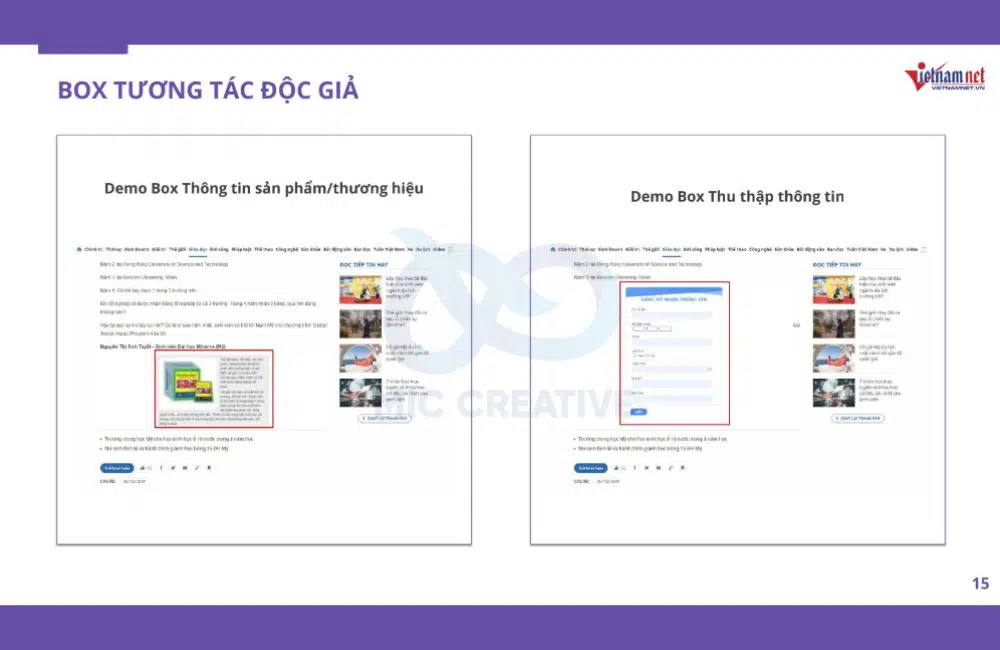 Tương tác dạng thu thập thông tin và thông tin thêm
