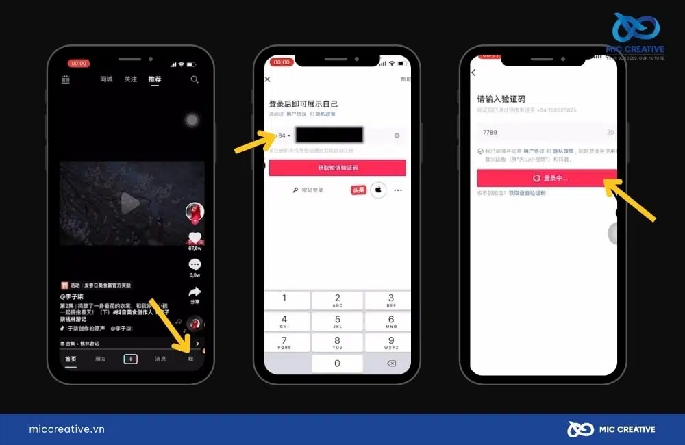 Các bước đăng ký Douyin trên IOS