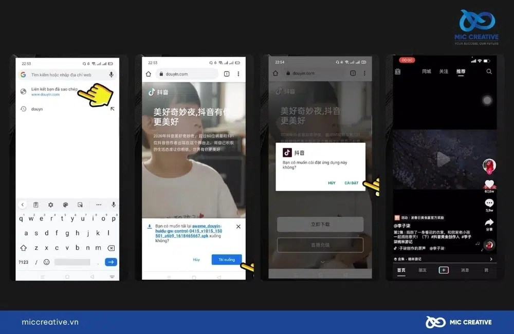 Các bước đăng ký TikTok Trung Quốc