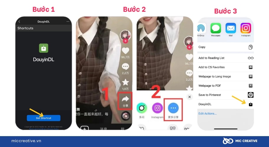 3 bước sử dụng DouyinDL để tải video Douyin trên điện thoại iPhone