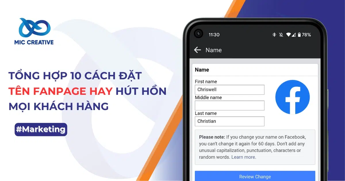 10 cách đặt tên fanpage hay hút hồn
