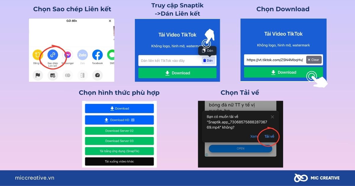 Cách xóa ID TikTok trên video tại Snaptik