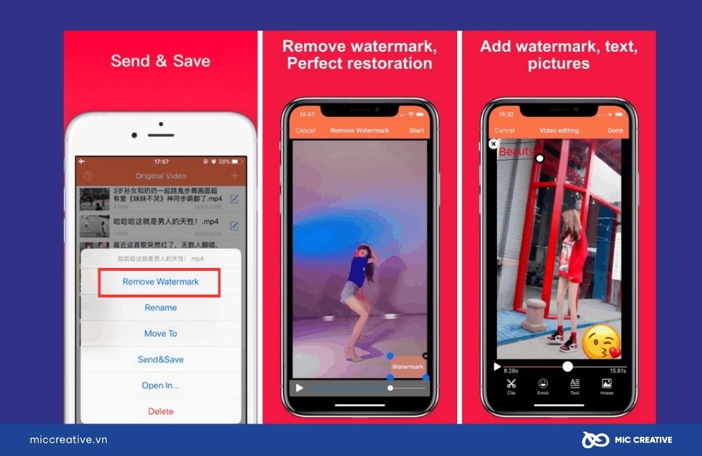 Xóa logo tiktok bằng video eraser