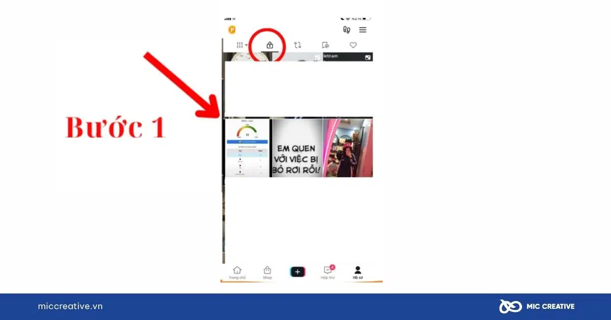 Xóa video riêng tư trên TikTok - Bước 1