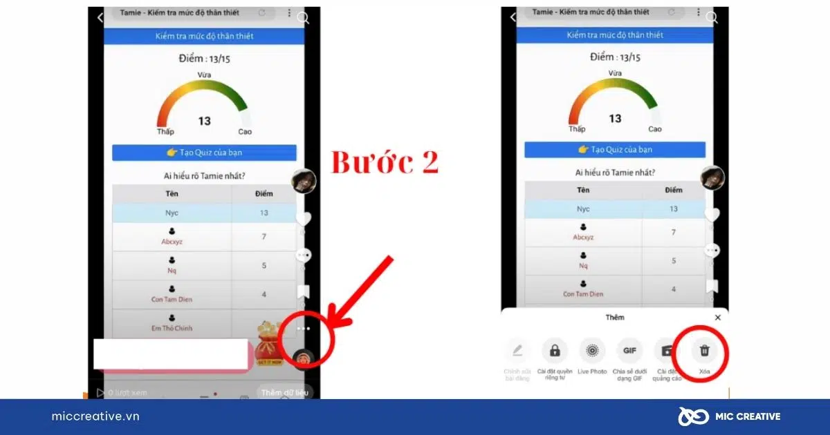 Xóa video riêng tư trên TikTok - Bước 2
