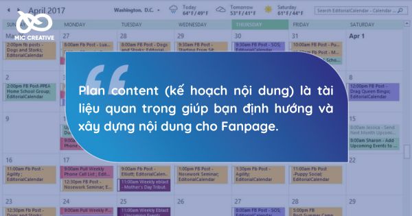 Plan content cho Fanpage là gì ?