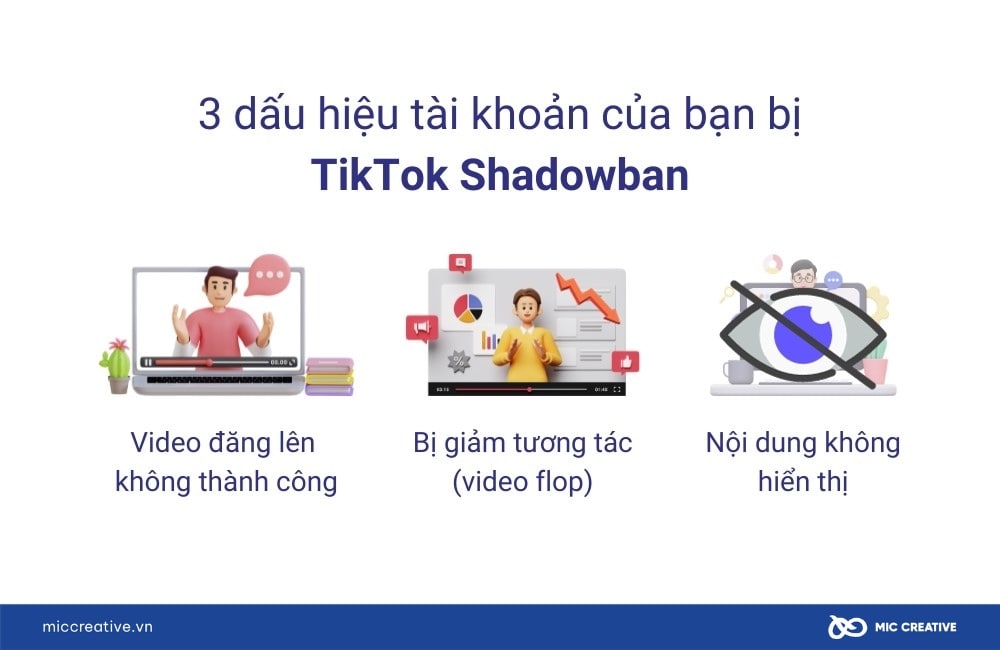 Các dấu hiệu của tài khoản TikTok Shadowban