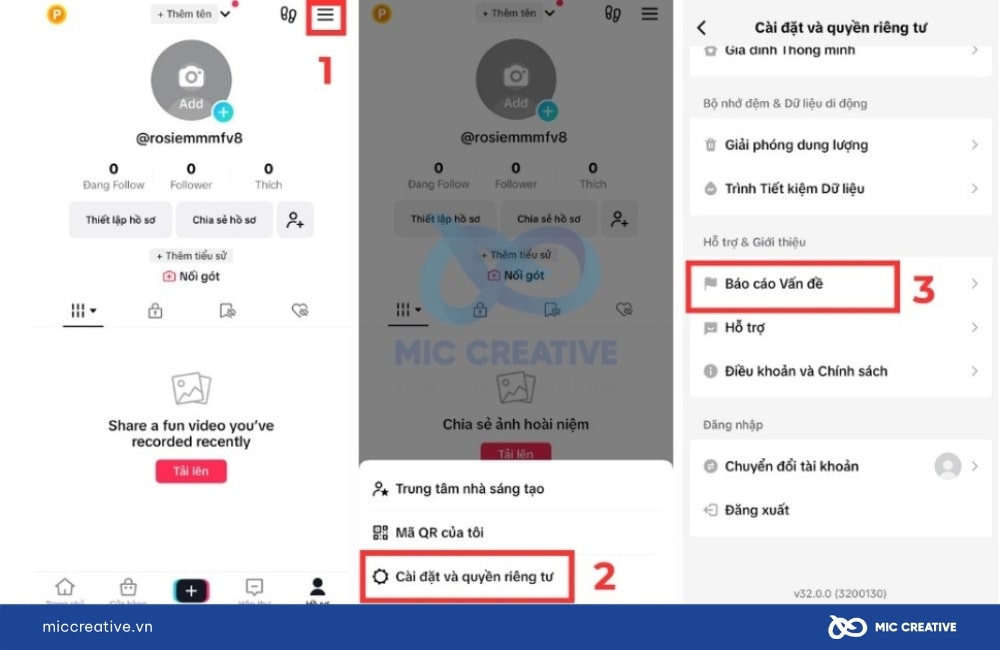 Các bước liên hệ hỗ trợ TikTok