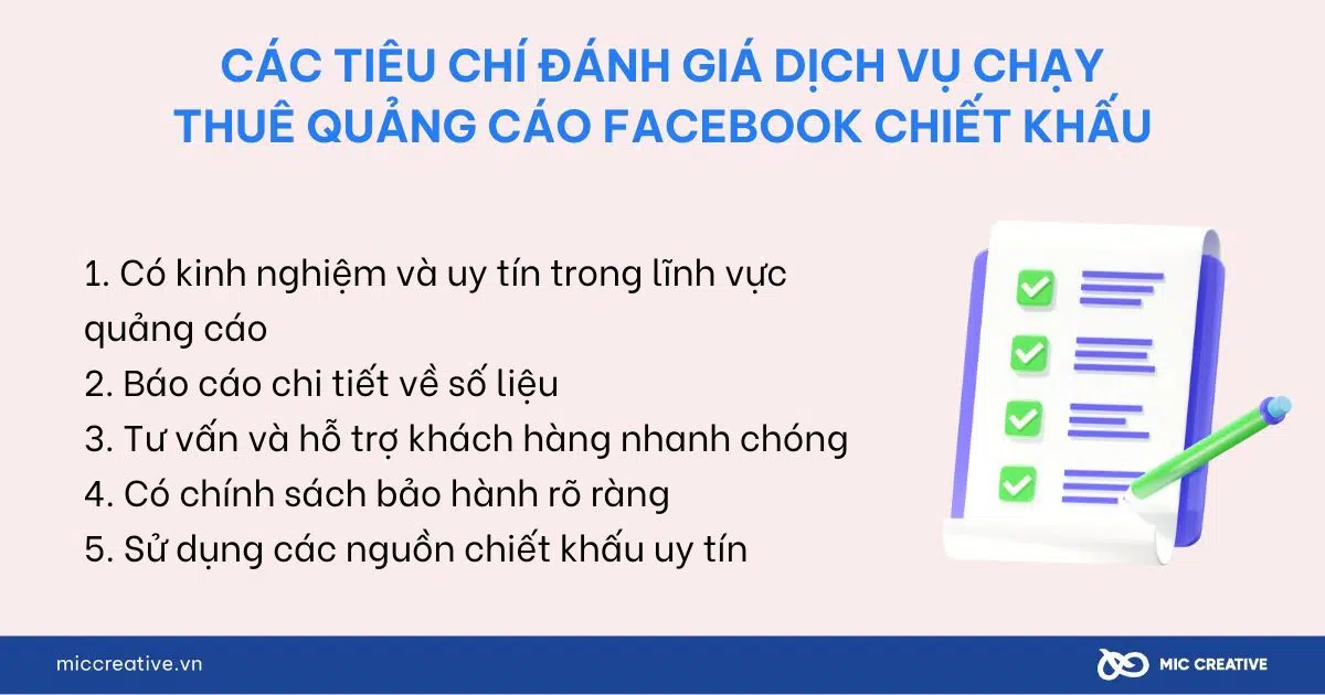 Những tiêu chí để đánh giá dịch vụ cho thuê chiết khấu