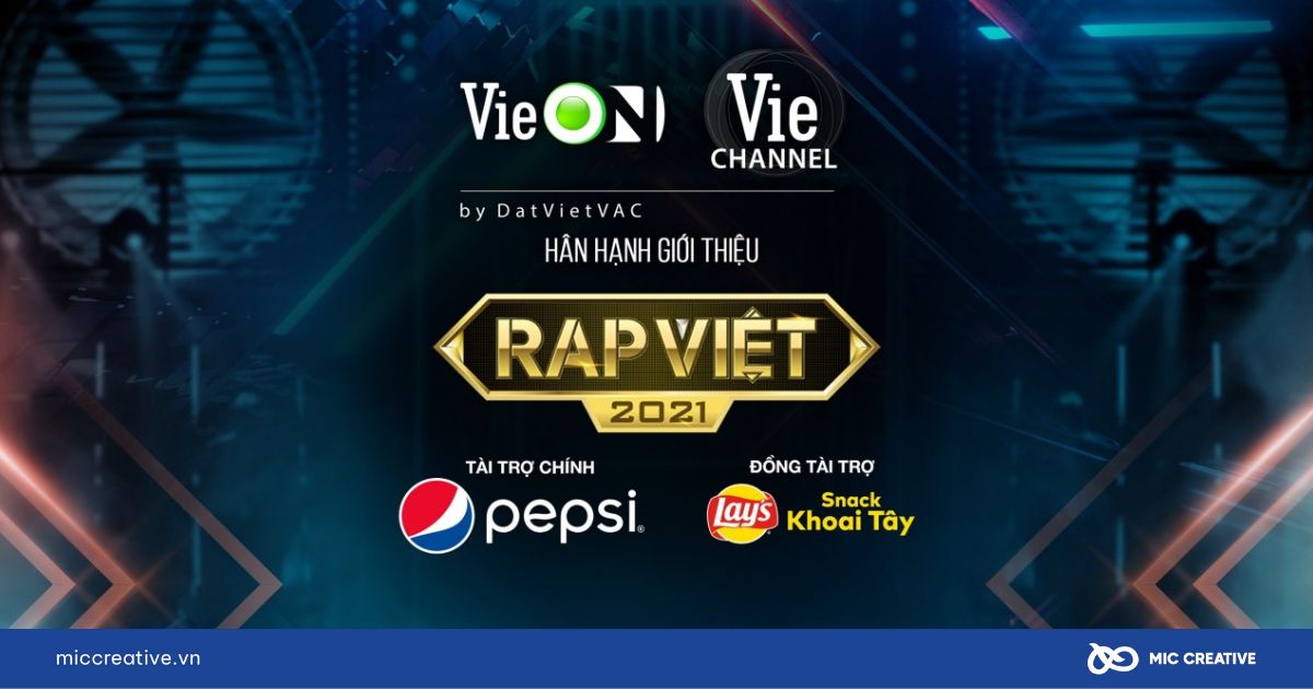 Chương trình RapViet được Pepsi và Lays tài trợ xuyên suốt trong quá trình phát sóng