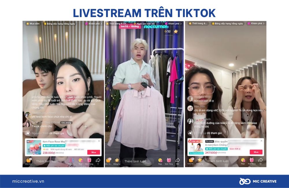 Livestream là một hoạt động phổ biến trên TikTok