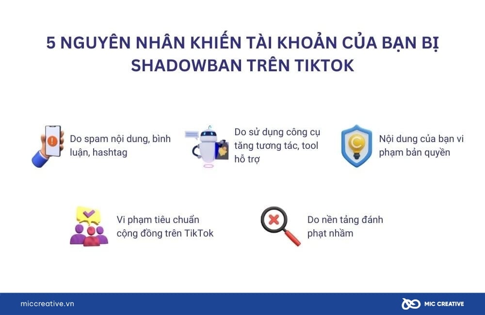 Nguyên nhân khiến tài khoản TikTok bị Shadowban