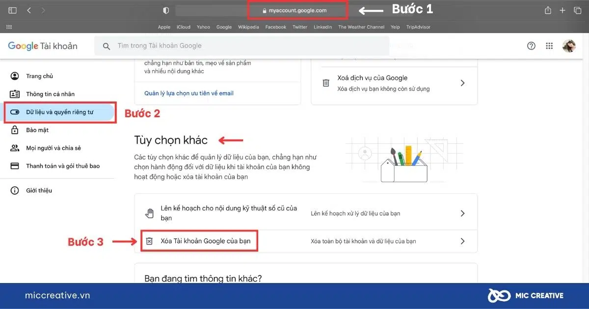 Thực hiện các bước xóa tài khoản Google Ads vĩnh viễn
