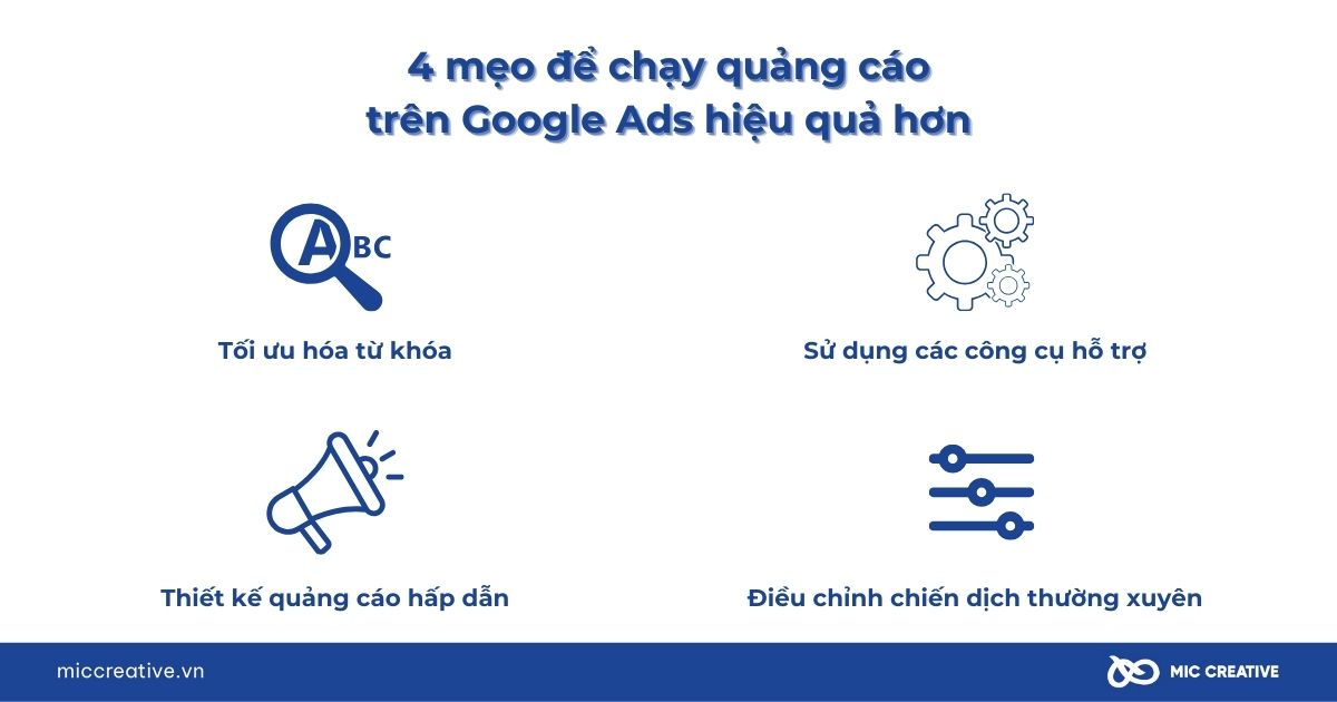 Các mẹo để chạy quảng cáo trên Google Ads hiệu quả hơn