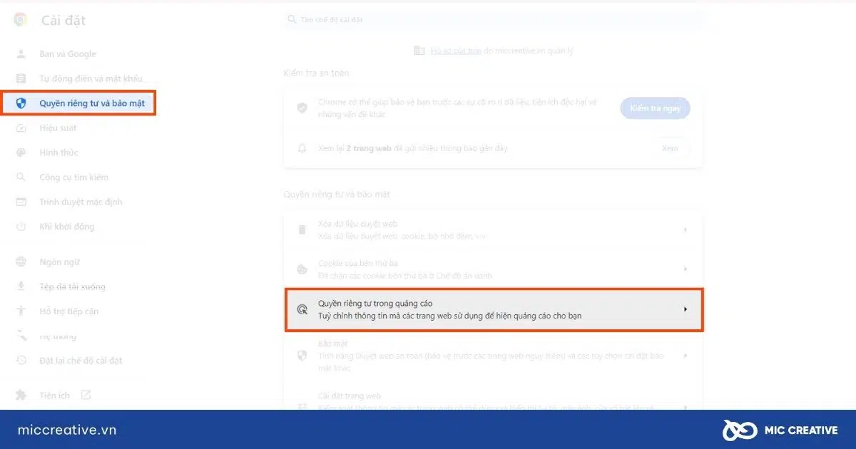 cách tắt quảng cáo trên google chrome