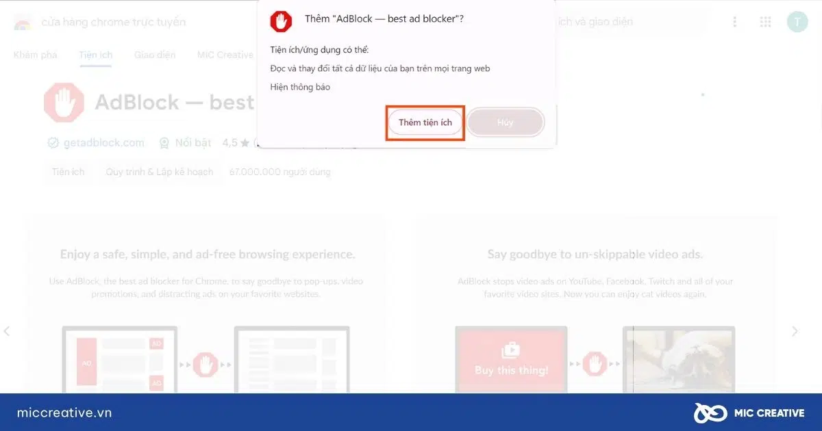 cách tắt quảng cáo trên Google Chrome