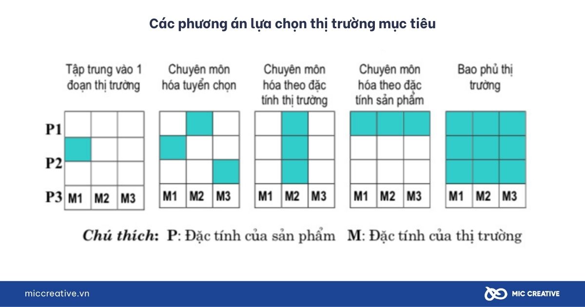 Các phương án lựa chọn thị trường mục tiêu