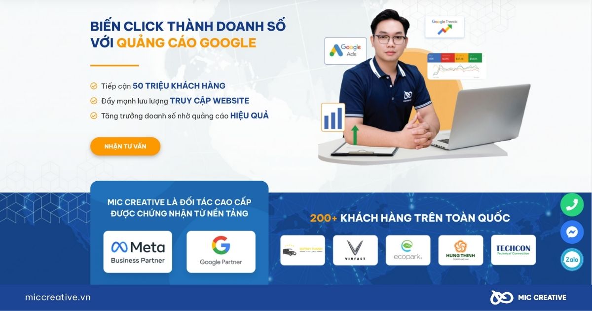 Dịch vụ quảng cáo Google Ads tại MIC Creative