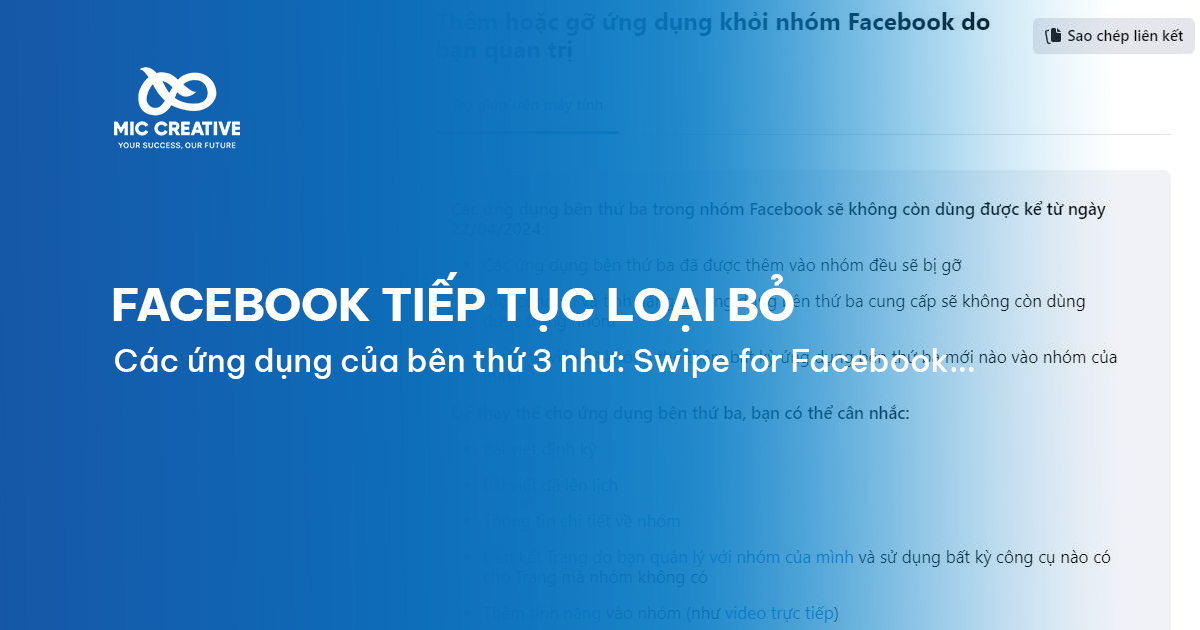 Facebook tiếp tục loại bỏ các ứng dụng bên thứ ba