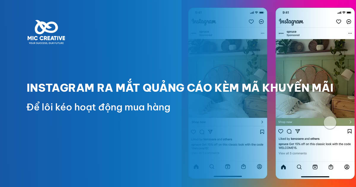 Instagram ra mắt quảng cáo kèm mã khuyến mãi để lôi kéo hoạt động mua hàng