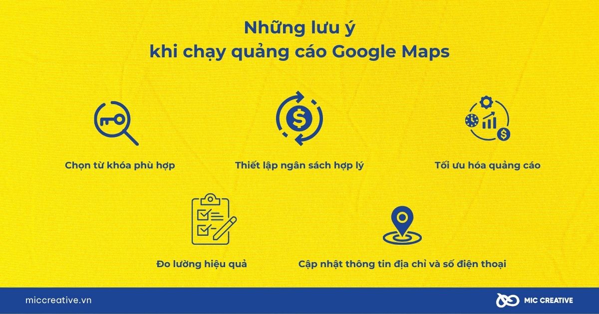 Những điều cần lưu ý khi chạy quảng cáo Google Maps