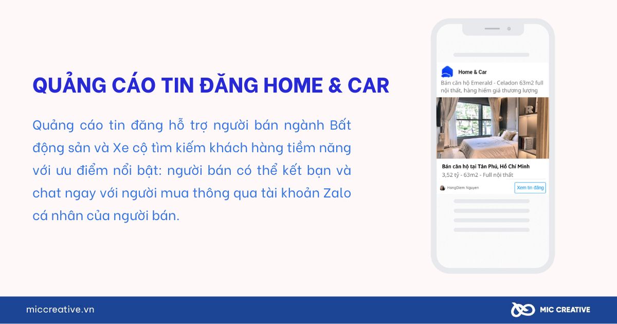 Quảng cáo tin đăng dành cho Home & Car