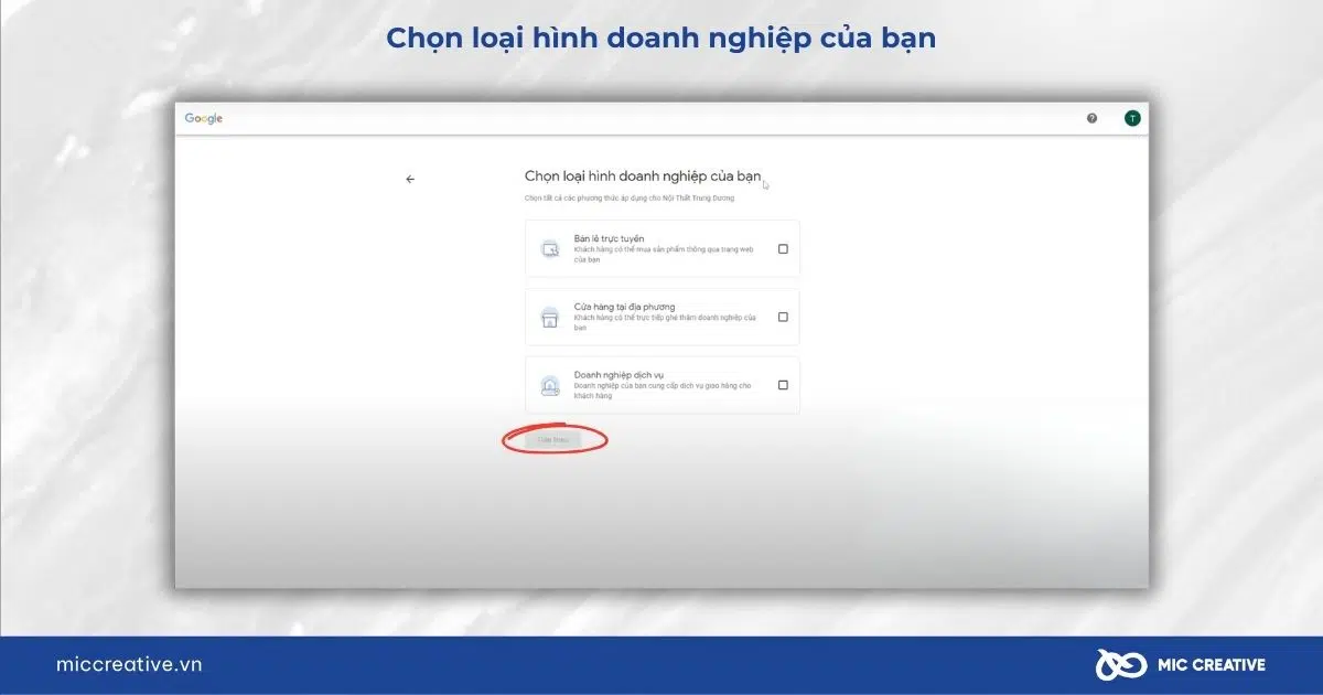 Chọn loại hình doanh nghiệp