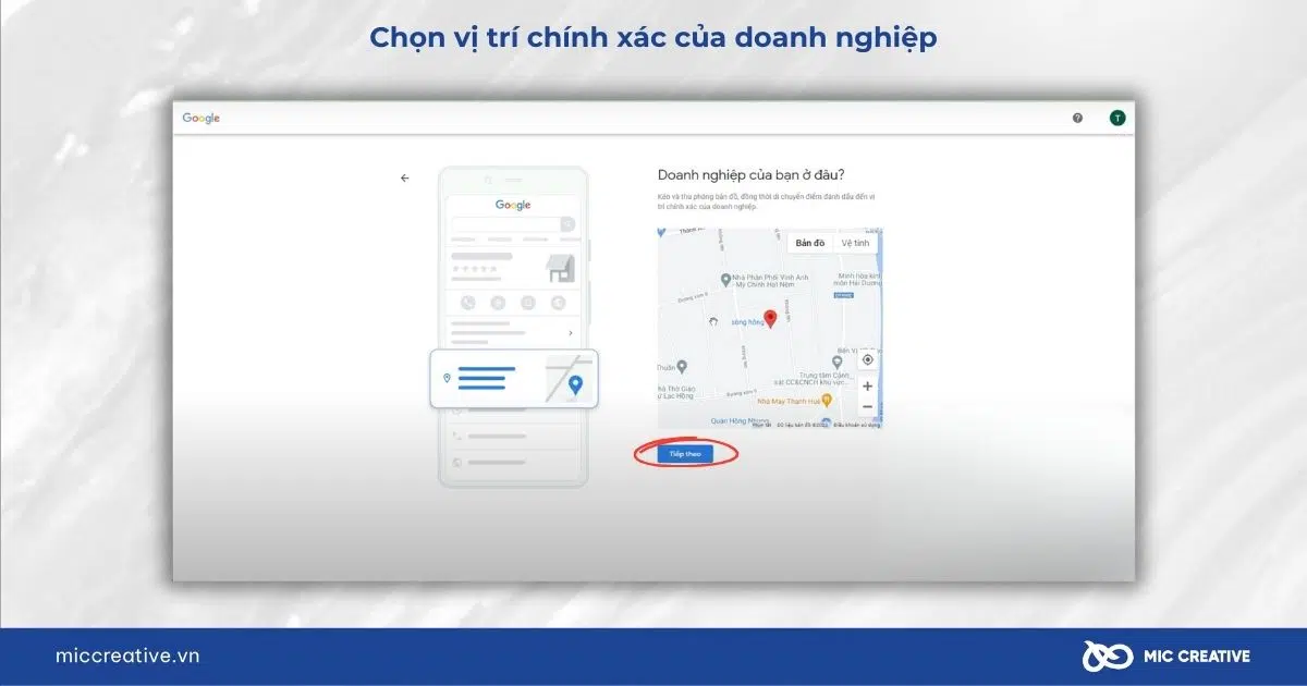 Chọn vị trí chính xác của doanh nghiệp