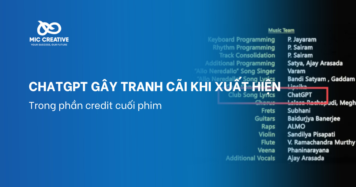 ChatGPT gây tranh cãi khi xuất hiện trong phần credit cuối phim