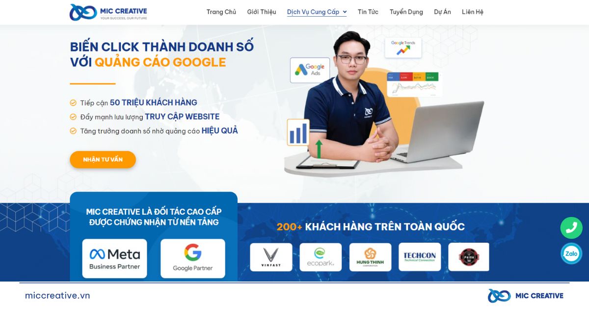 Dịch vụ quảng cáo Google Ads MIC Creative