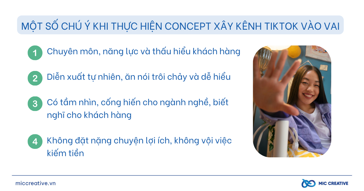 4 lưu ý khi làm Concept xây kênh TikTok vào vai