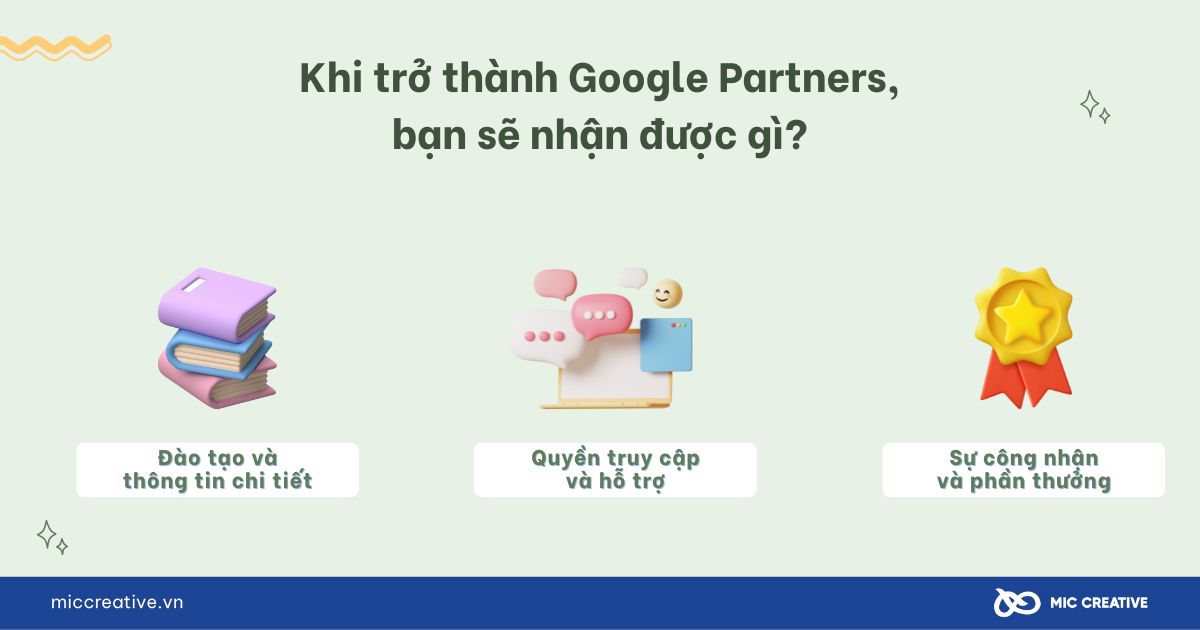 Các lợi ích nhận ích khi trở thành Google Partners