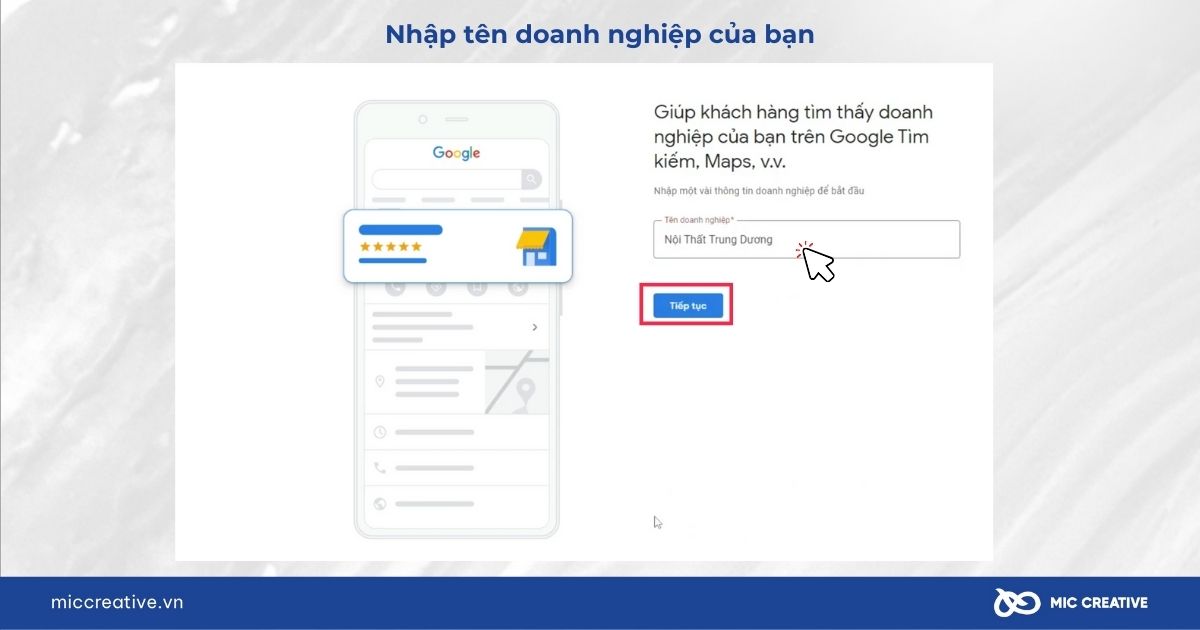 Nhập tên doanh nghiệp của bạn