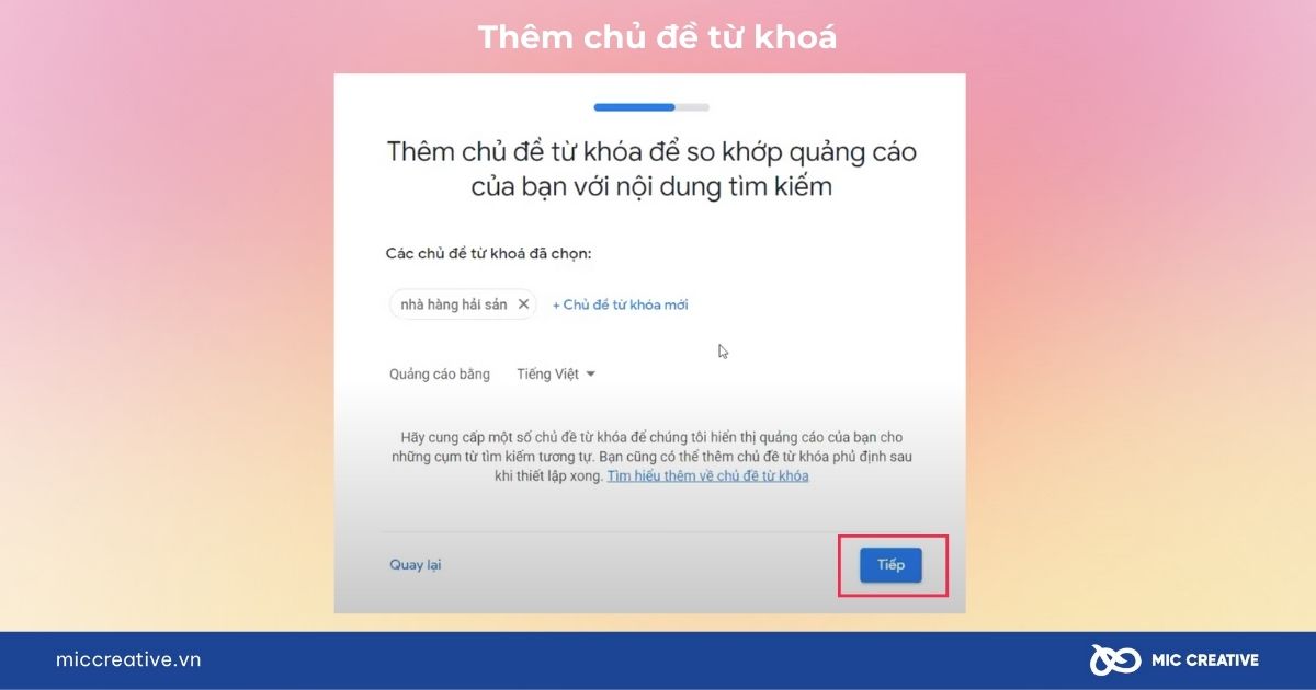 Thêm chủ đề từ khoá