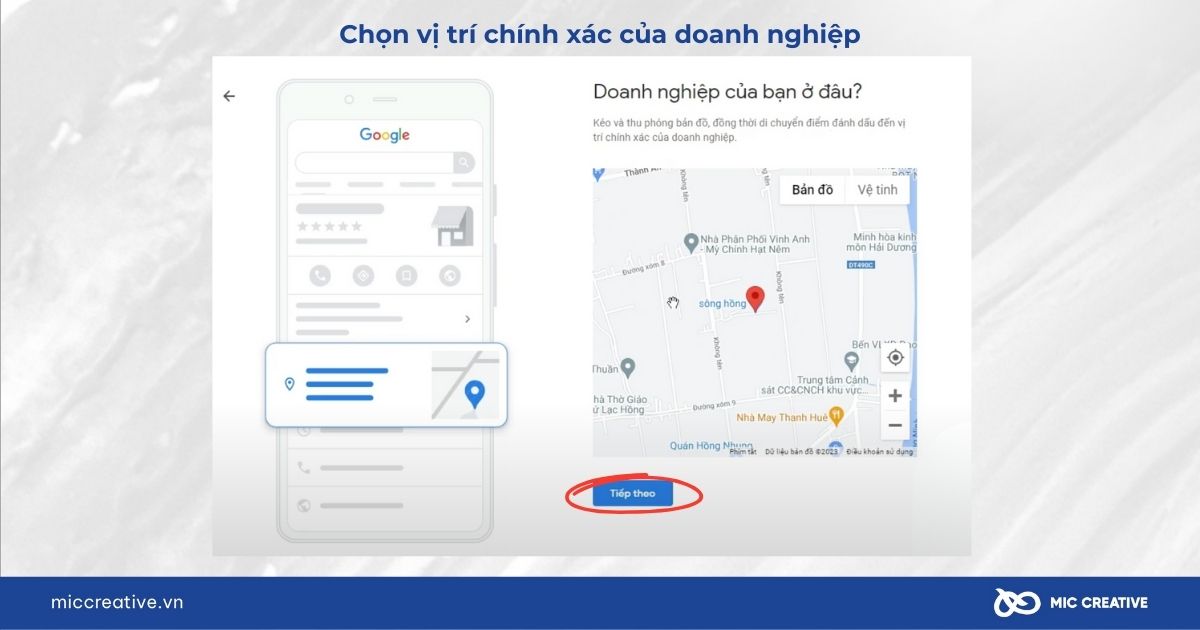 Chọn vị trí chính xác của doanh nghiệp