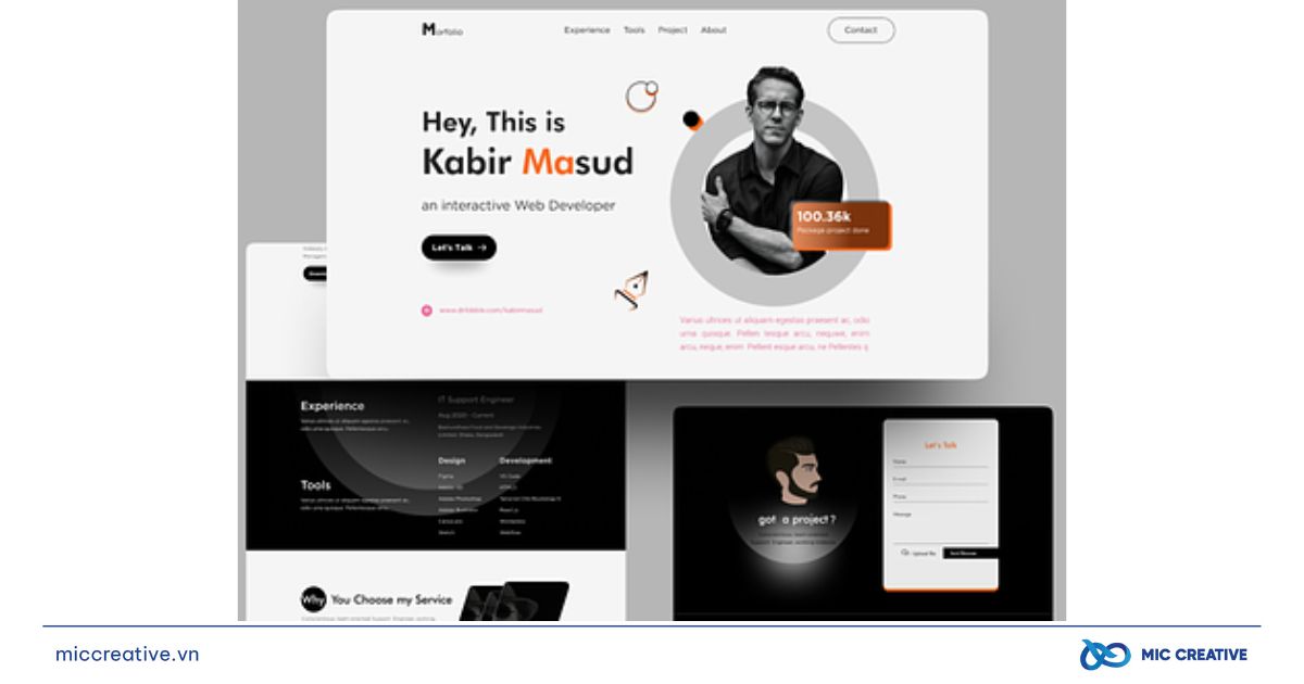 Website thiết kế Portfolio - Dribbble