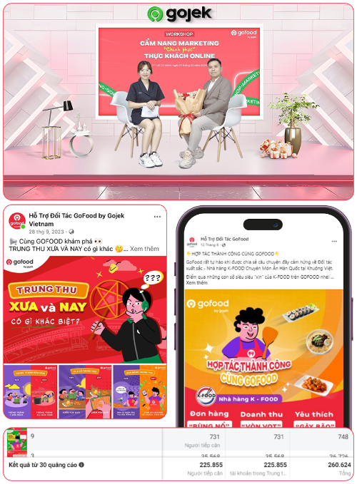 Chạy quảng cáo Facebook cho fanpage Hỗ trợ đối tác GoFood by Gojek