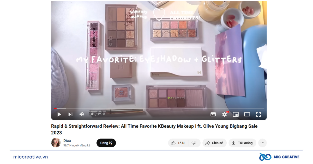 Một video review bộ trang điểm mới của một bạn Beauty Blogger xứ Hàn đạt 356 nghìn views