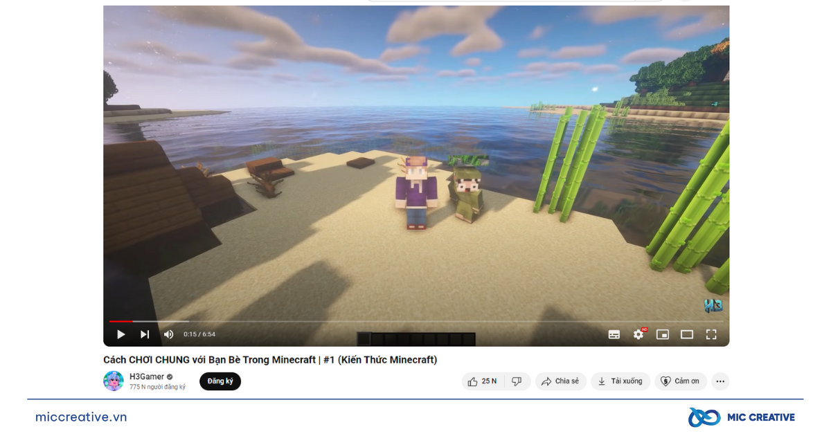 Minecraft là tựa game hot được nhiều người làm video hướng dẫn