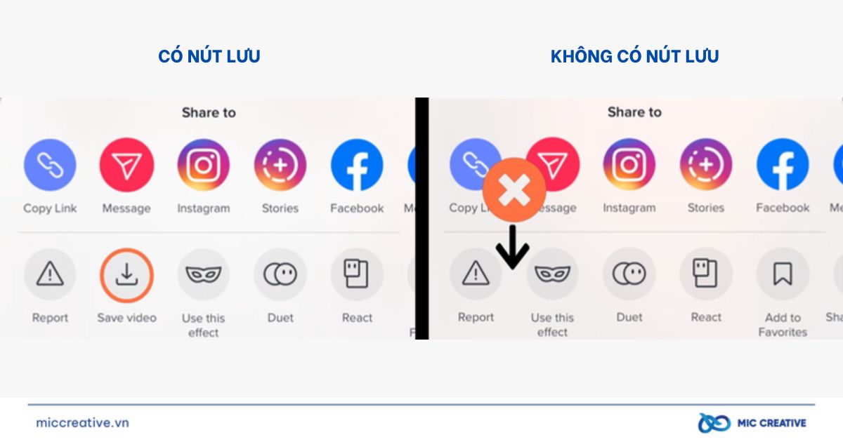 Tại sao video tiktok lại không có nút lưu