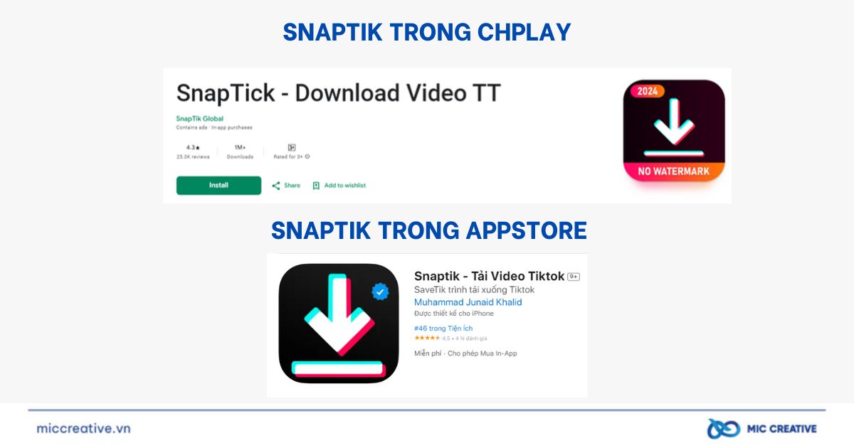 Tải ứng dụng SnapTik