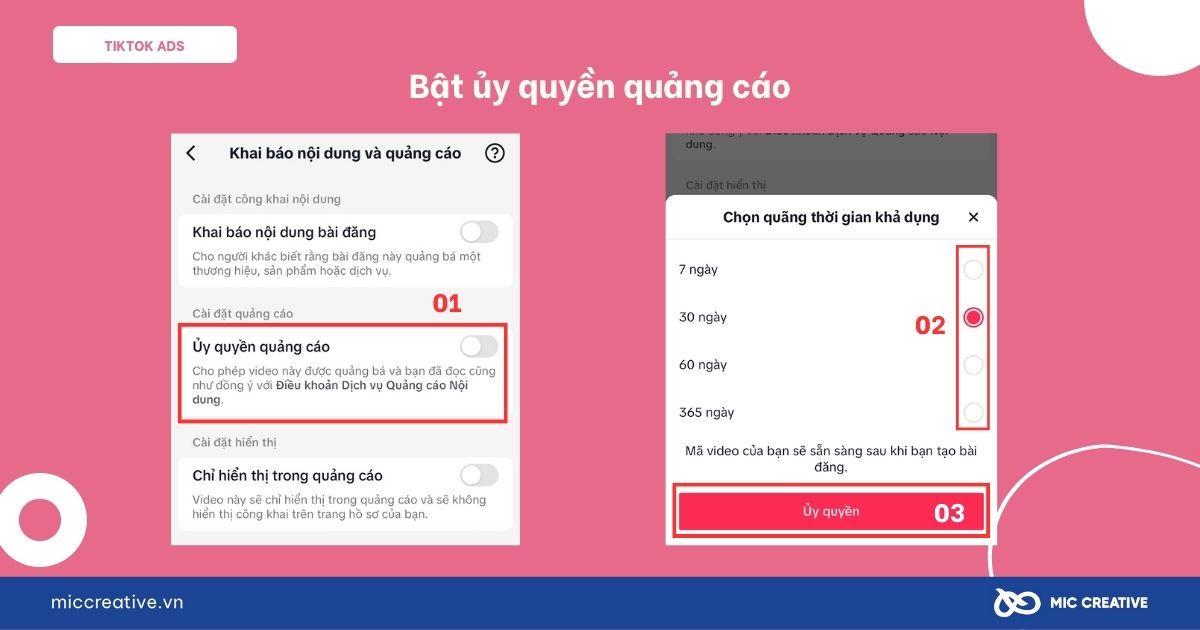 Bật uỷ quyền quảng cáo