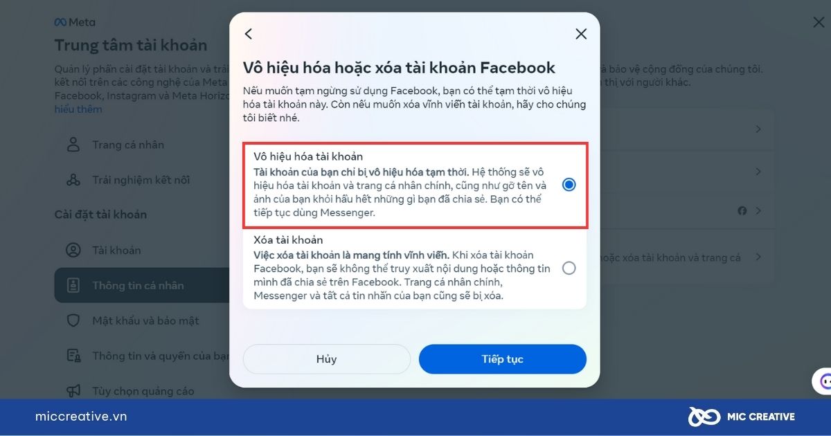 Cách vô hiệu hóa Messenger trên thiết bị khác