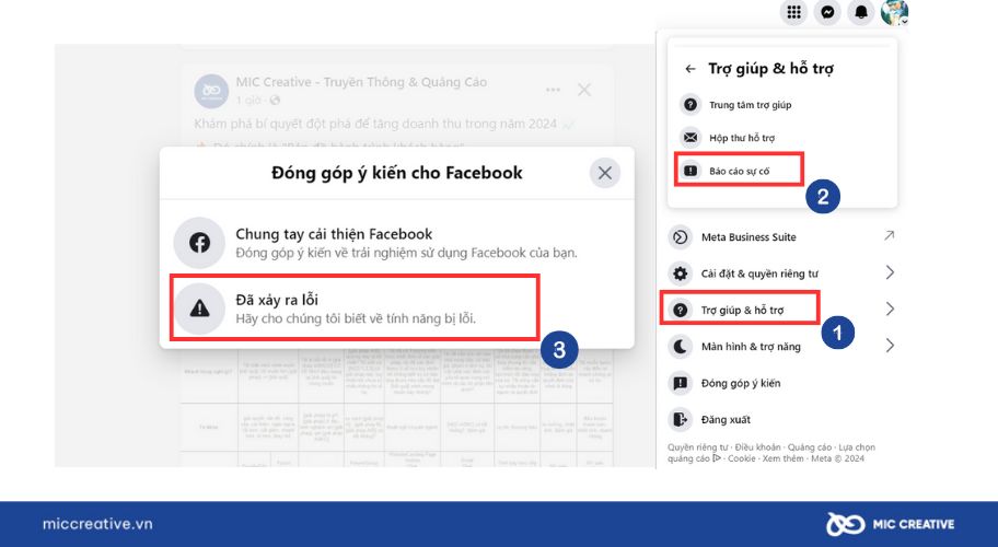 Cách gửi báo cáo trên Facebook